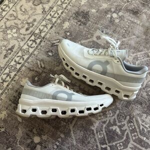 On Running  cloud monster 1 White & Light Gray CloudTec Athletic Shoes